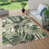 Paco Home Buiten Vloerkleed Palm Jungle Patroon Bloemen Boho Groen 160x230 cm