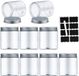 Unyqoos® Organisateurs de cuisine en plastique, set de 9 pièces, récipients hermétiques sans BPA avec couvercles pour le stockage des aliments