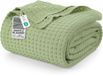 Utopia Bedding Katoenen Wafeldeken Salie Groen 228x182 cm