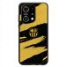 FC Barcelona Coque de Téléphone 3D Officielle Noire et Jaune avec des rayures abstraites