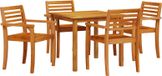 Acaciahout Table de jardin 5 pcs Brun Massif