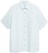 s.Oliver Chemise légère en lin à manches longues coupe droite col Kent bleu clair 3XL
