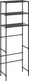 vidaXL Opbergrek voor boven toilet 3-laags 53x28x169 cm zwart