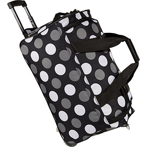 Rockland pannenset bagage Rolling 55,9 cm Duffle Bag, New Black dot, One size