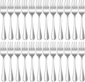 Unyqoos® Set de 24 fourchettes à dessert en acier inoxydable