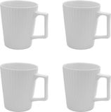 Intirilife 4x Koffiekop Wit 400ml Keramiek
