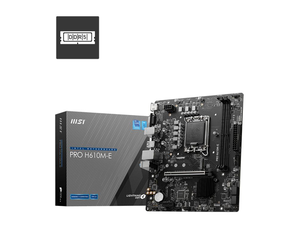 MSI PRO H610M-E - Micro ATX Moederbord - Intel H610 - LGA 1700 - DDR5