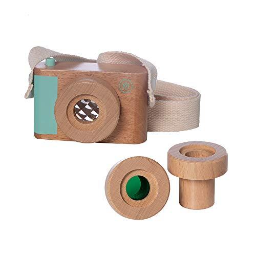 Manhattan Toy 218390 Natuurlijke Historische Houten Camera, Multicolor