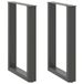 VidaXL Eettafelpoten 2 stuks U-vormig 50x72-73 cm Staal Antraciet