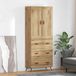 vidaXL Hoge kast Artisan-eikenhout, 69,5 x 34 x 180 cm, houtvezel