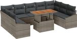vidaXL Tuinset met 10 stuks, grijs en bruin