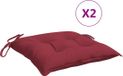 vidaXL Palletkussens 2 st 50x50x7 cm Oxford stof wijnrood