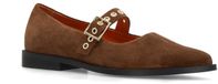 Manfield - Femme - Mocassins en daim cognac - Taille 38