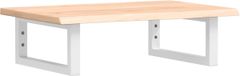vidaXL - Badkamer - wandschap - staal - en - massief - eikenhout