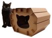 Croci Kattenkrabber van karton, gesloten doos met omkeerbare 2-laags krabpaal, krabpaal voor volwassen katten, tweelaags, 50x38x35 cm