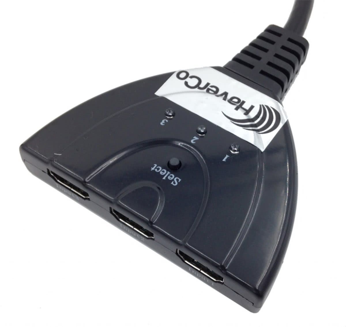 HaverCo 3x IN naar 1x UIT HDMI splitter Switch Full HD / 1080P