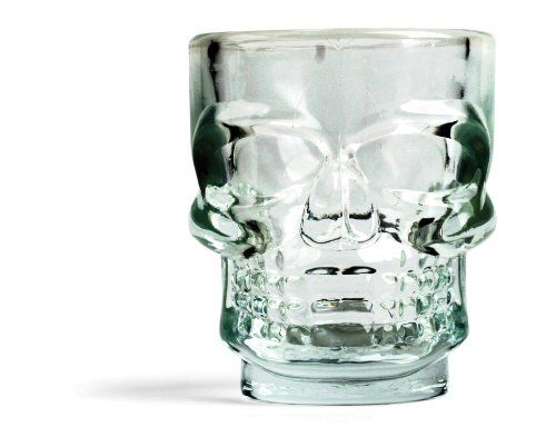 Kikkerland GL06 schnapsglas Skull in set van 4
