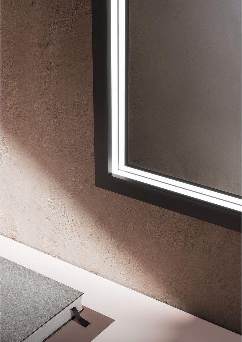 Royal Plaza Bjorn Spiegel 70 x 45 cm met Led verlichting mat zwart