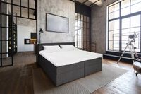 Haluta Opberg Boxspring - Zwolle - Pocketvering - Niet verstelbaar - Inclusief hoofdbord - 140 cm