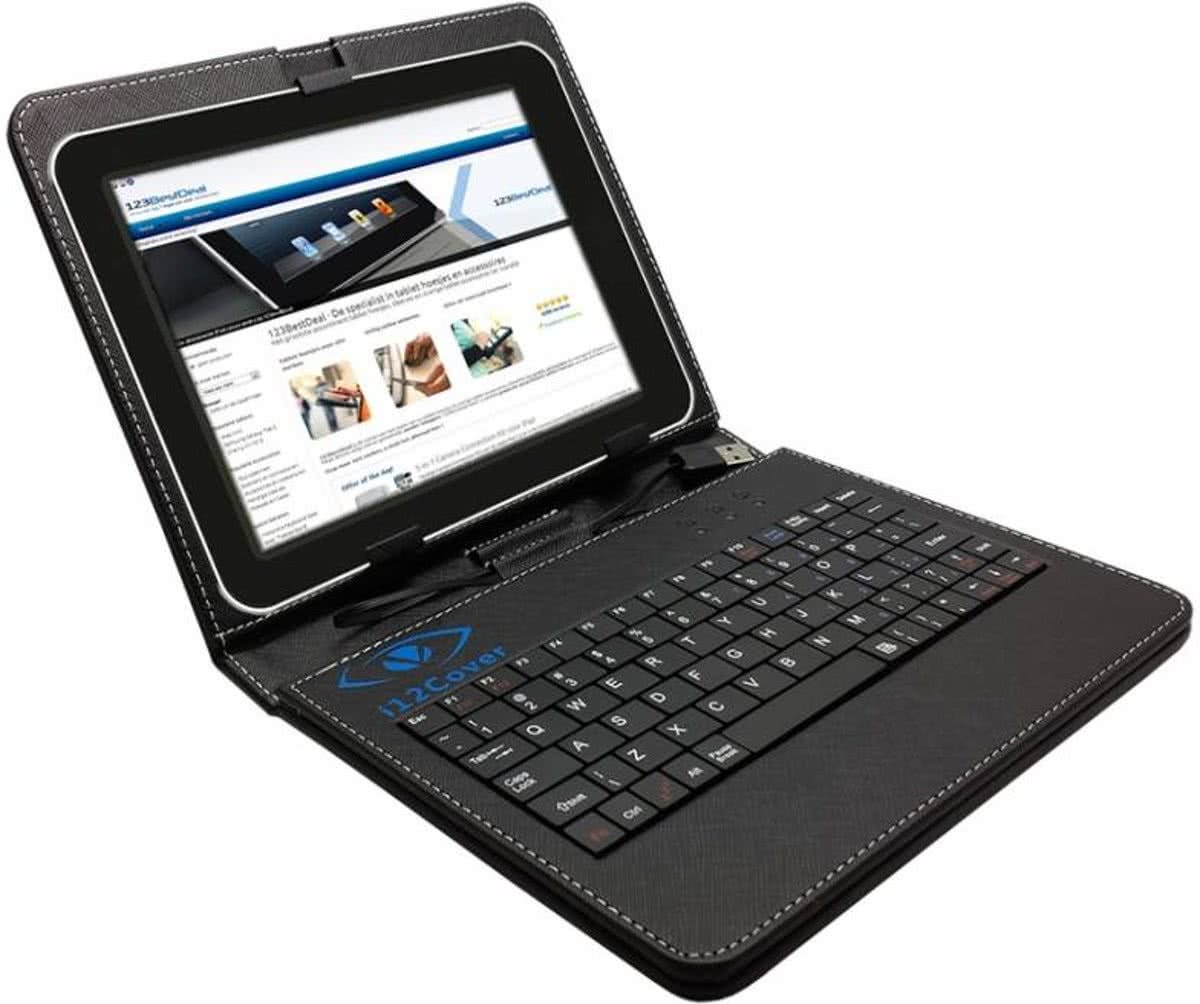 i12Cover Universele 8 inch Keyboard Case , zwart , merk Betaalbare universele keyboard case voor een 8 inch tablet. De cover is gemaakt van PU leer met ingebouwd toetsenbord