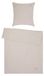 Housse de couette aspect lin, couleur taupe, 135x200 cm + 80x80 cm