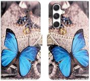 Selected by GSMpunt.nl Hoesje Geschikt voor Samsung Galaxy A27 | Portemonnee Book Case | Beschermhoes | Magneet Sluiting | Vlinder Print