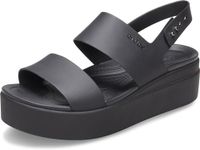 Crocs Brooklyn Low Wedge Femme Sandales d'extérieur, Sandal Black, 36/37 EU