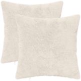 vidaXL - Kussensloop - 2 stuks - HEERLEN - Wit - 35 x 35 cm - Nep Konijnenbont