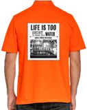 Bellatio Decorations Koningsdag polo voor heren - vintage poster - oranje - oranje feestkleding XXL
