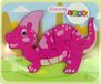 Puzzel en bois Dinosaurus Corythosaurus Rose Spinosaurus Violet