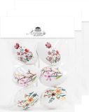 Anna's Collection Œufs de Pâques avec fleurs - 24x - plastique - 6 cm - décoration de Pâques