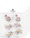 Anna's Collection Œufs de Pâques avec fleurs - 24x - plastique - 6 cm - décoration de Pâques