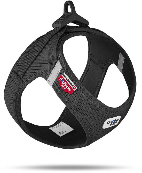 Curli Clasp Vest Harness Clasp Air-Mesh - Hondentuig - Zwart - XXXS