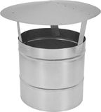 KOTARBAU® Schoorsteenkap, Schoorsteenafdekking, Verzinkt Staal, Ø 250 mm, Zilver, Regenhoes voor Schoorsteen, Rookkanaal Kap, Schoorsteenkappen, Rostbestendig