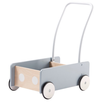 KIDS CONCEPT ® loopwagen blauw/grijs - Natuurlijk