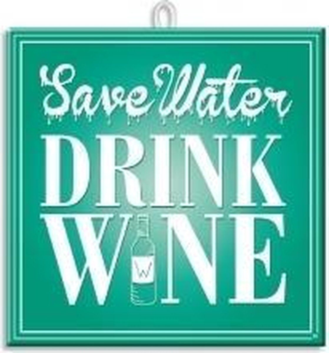 Paper Dreams Paperdreams Slogan Tegel - Save Water - Groen
