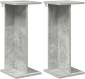 vidaXL Plantenstandaard 2 stuks Betongrijs 25 x 25,5 x 60,5 cm Bewerkt hout