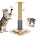 Poteau griffoir 3-en-1 pour chats - Poteau griffoir et planche griffoir - Corde en sisal - Balles suspendues - Cadre en bois - Type A