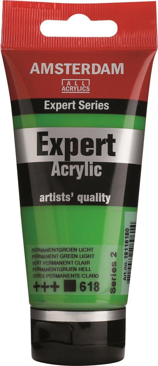 Amsterdam Acrylverf Expert 618 Permanentgroen licht 75 ml