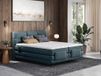 Vente-unique Lit boxspring tissu bleu 2 x 90 x 200 cm