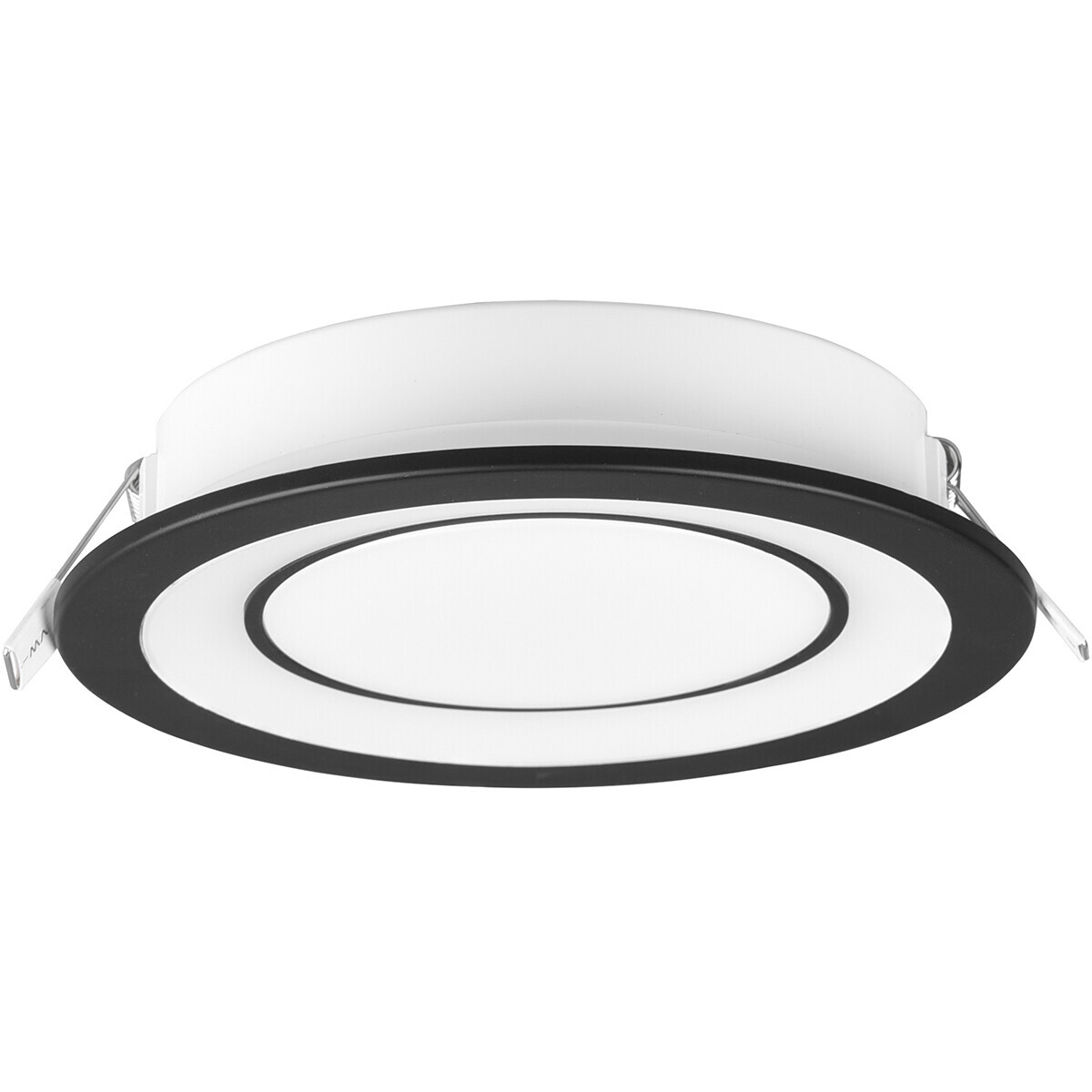 BES LED LED Spot - Inbouwspot - Trion Cynomi - 10W - Warm Wit 3000K - Rond - Mat Zwart - Kunststof - Ã˜140mm