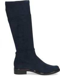 Caprice Donkerblauwe Stretch Laarzen Dames - Blauw - 37.5