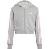 Adidas Essentials Sweatshirt Met Rits Grijs 9-10 Years Meisje