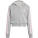 Adidas Essentials Sweatshirt Met Rits Grijs 9-10 Years Meisje