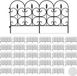 Sans marque 30 x élément de clôture en plastique - bordure - barrière décorative - décoratif - 30 cm - noir