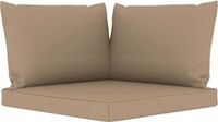 vidaXL Palletkussens - 3 st - Oxford stof - Taupe