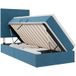Maison Exclusive - lit LED avec rangement et matelas, bleu foncé, 90 x 190 cm, velours