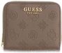 GUESS Carmella SLG Small Zip Around Wallet Taupe Logo