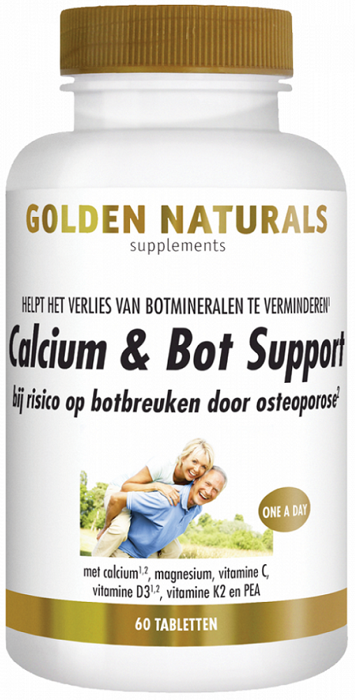 Golden Naturals Calcium & Bot Support Tabletten - 8718164647772