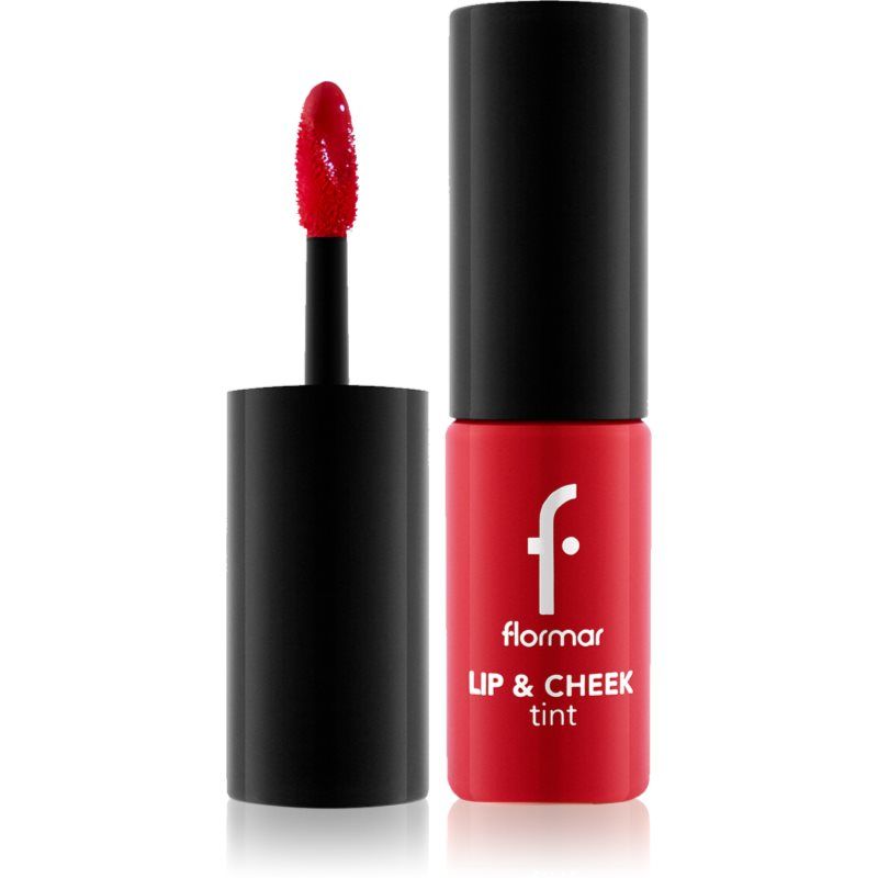 Flormar Lip & Cheek Tint - 2-in-1 Lip & Cheek Tint – Vloeibare lip tint met langdurige formule, intense kleur en hydraterende verzorging – 1 Scarlet Ruby